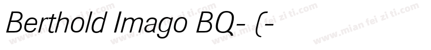 Berthold Imago BQ-中(字体转换
